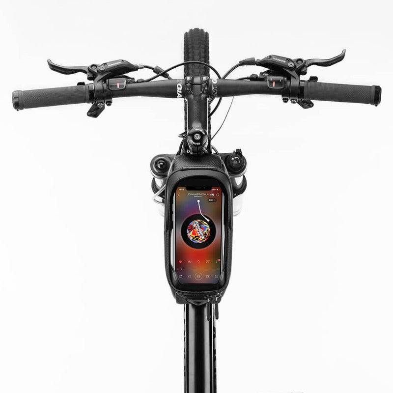 Bolsa de bicicleta repelente al agua, funda para móvil con pantalla táctil de TPU, ROCKBROS