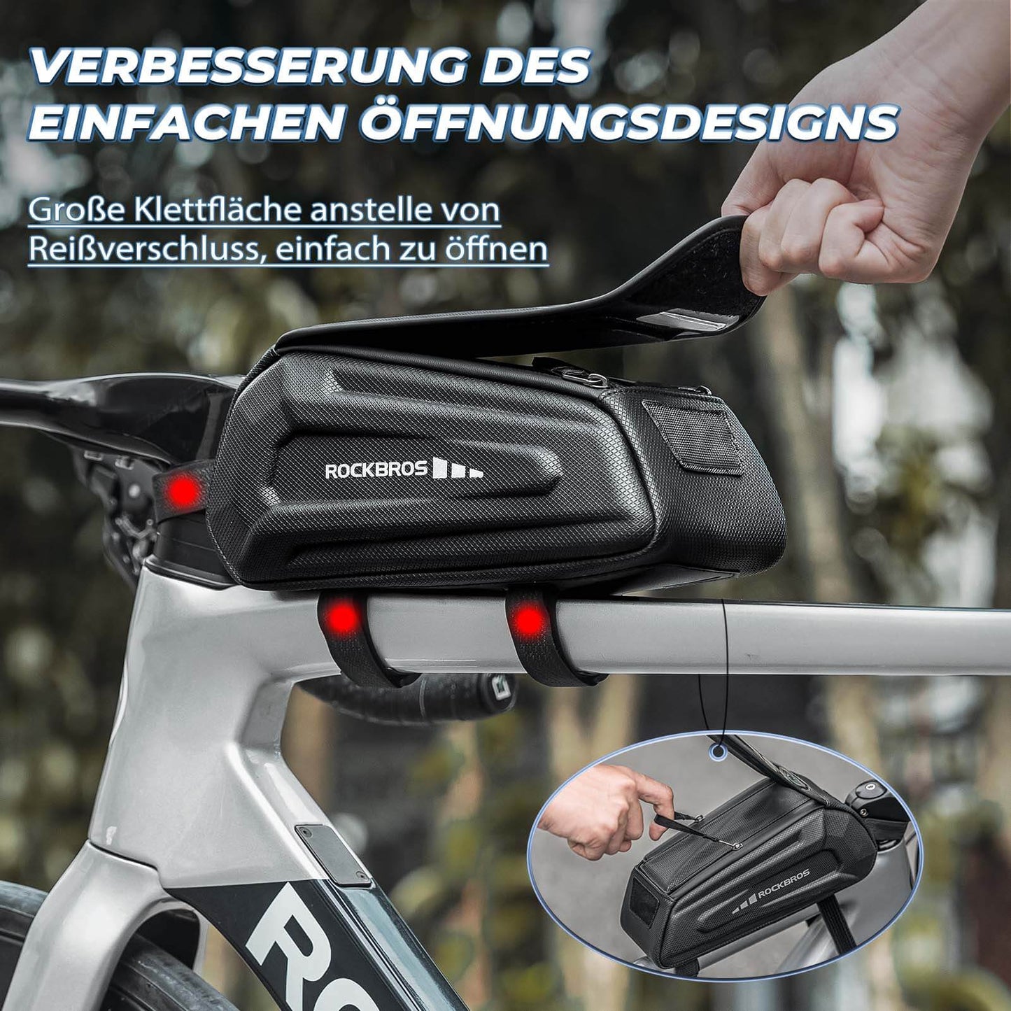 Bolsa de bicicleta impermeable, funda para teléfono móvil para smartphones con pantalla táctil de 6,8 pulgadas, ROCKBROS