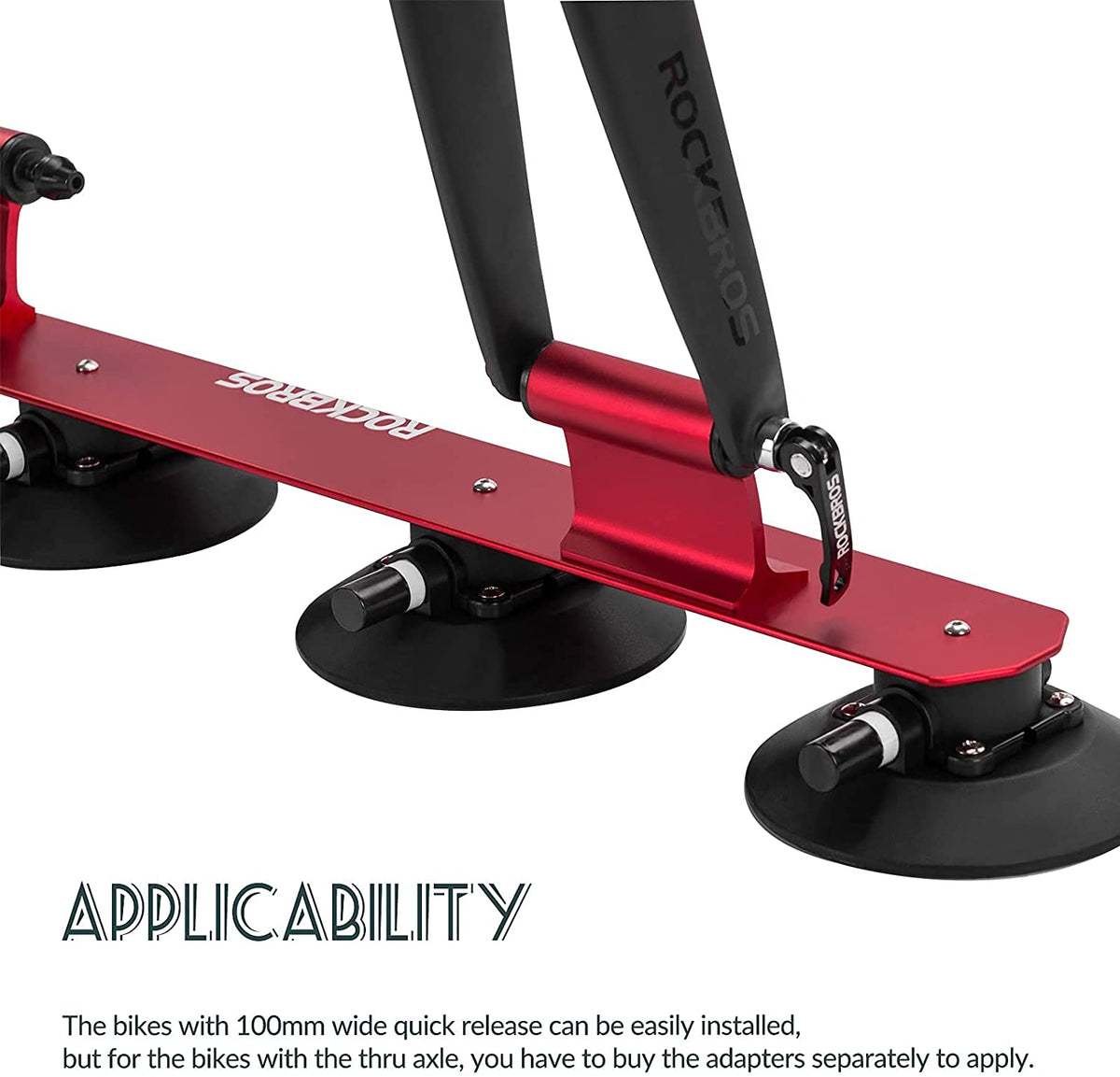 ROCKBROS Portabicicletas Portaequipajes de techo para bicicleta con ventosas de montaje rápido