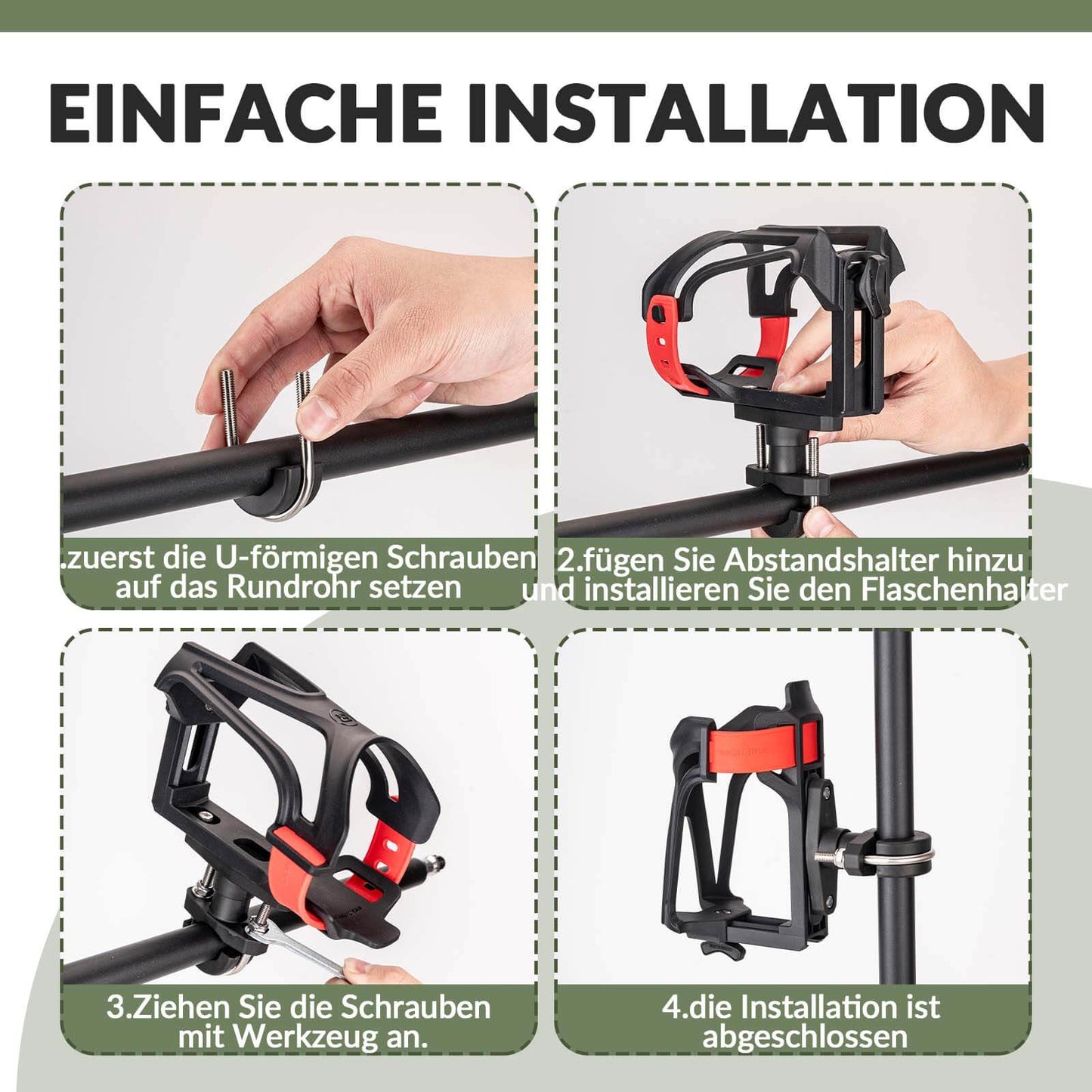 Portabotellas ajustable para bicicletas, giratorio 360°, ROCKBROS