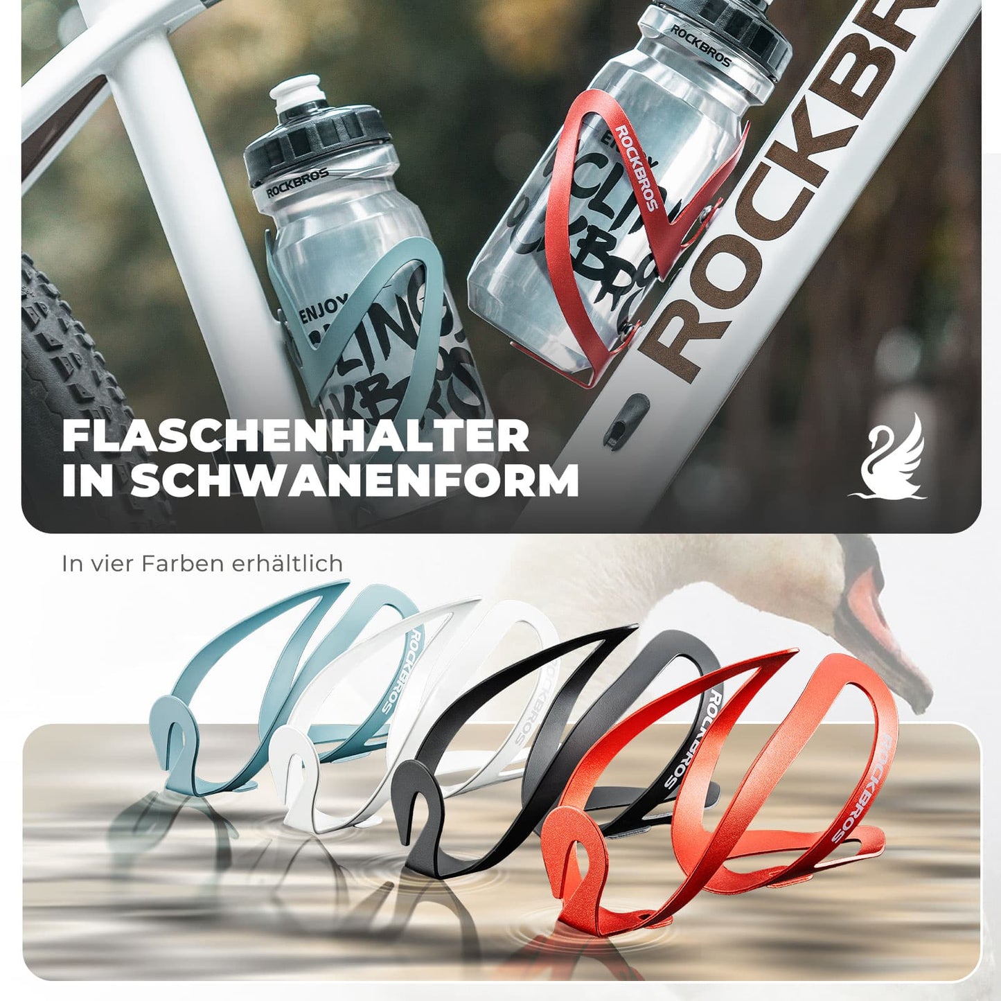 Accesorio portabotellas para bicicleta, ligero y práctico para llevar bebidas en la bicicleta ROCKBROS