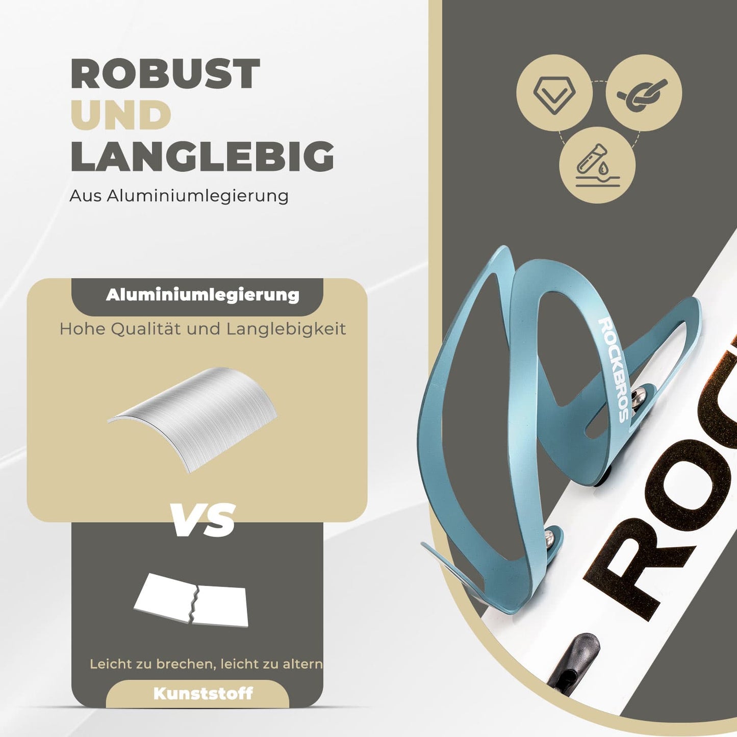 Accesorio portabotellas para bicicleta, ligero y práctico para llevar bebidas en la bicicleta ROCKBROS