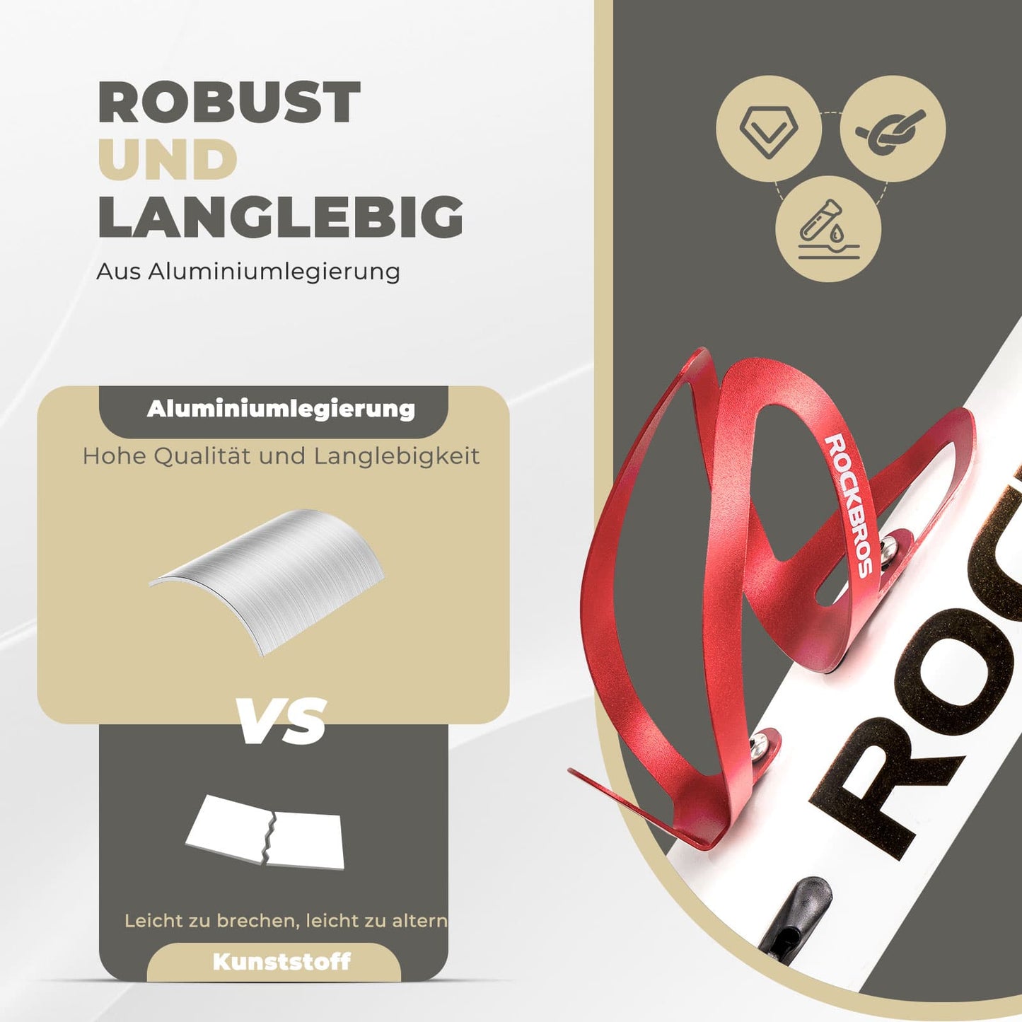 Accesorio portabotellas para bicicleta, ligero y práctico para llevar bebidas en la bicicleta ROCKBROS