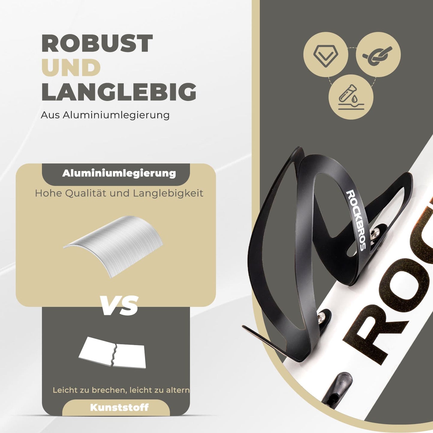 Accesorio portabotellas para bicicleta, ligero y práctico para llevar bebidas en la bicicleta ROCKBROS