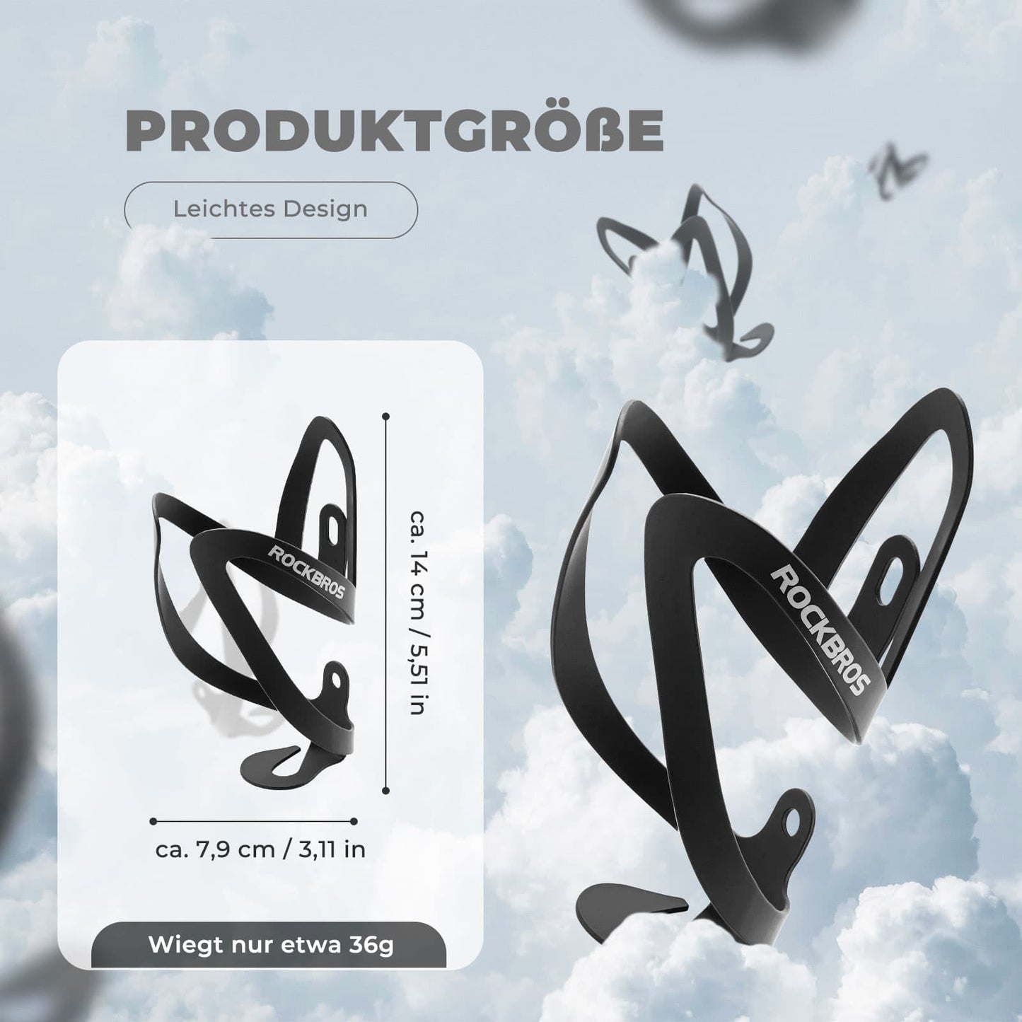 Accesorio portabotellas para bicicleta, ligero y práctico para llevar bebidas en la bicicleta ROCKBROS