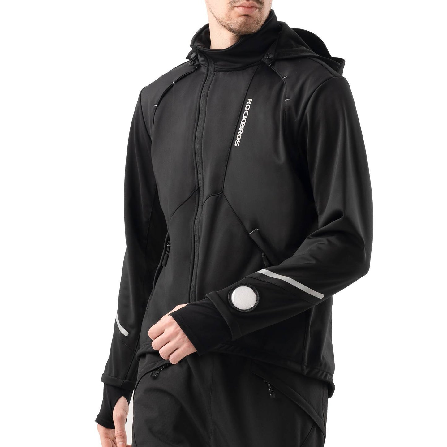 Chaqueta de ciclismo de invierno, resistente al viento, con manejo de pantalla táctil de TPU, ROCKBROS