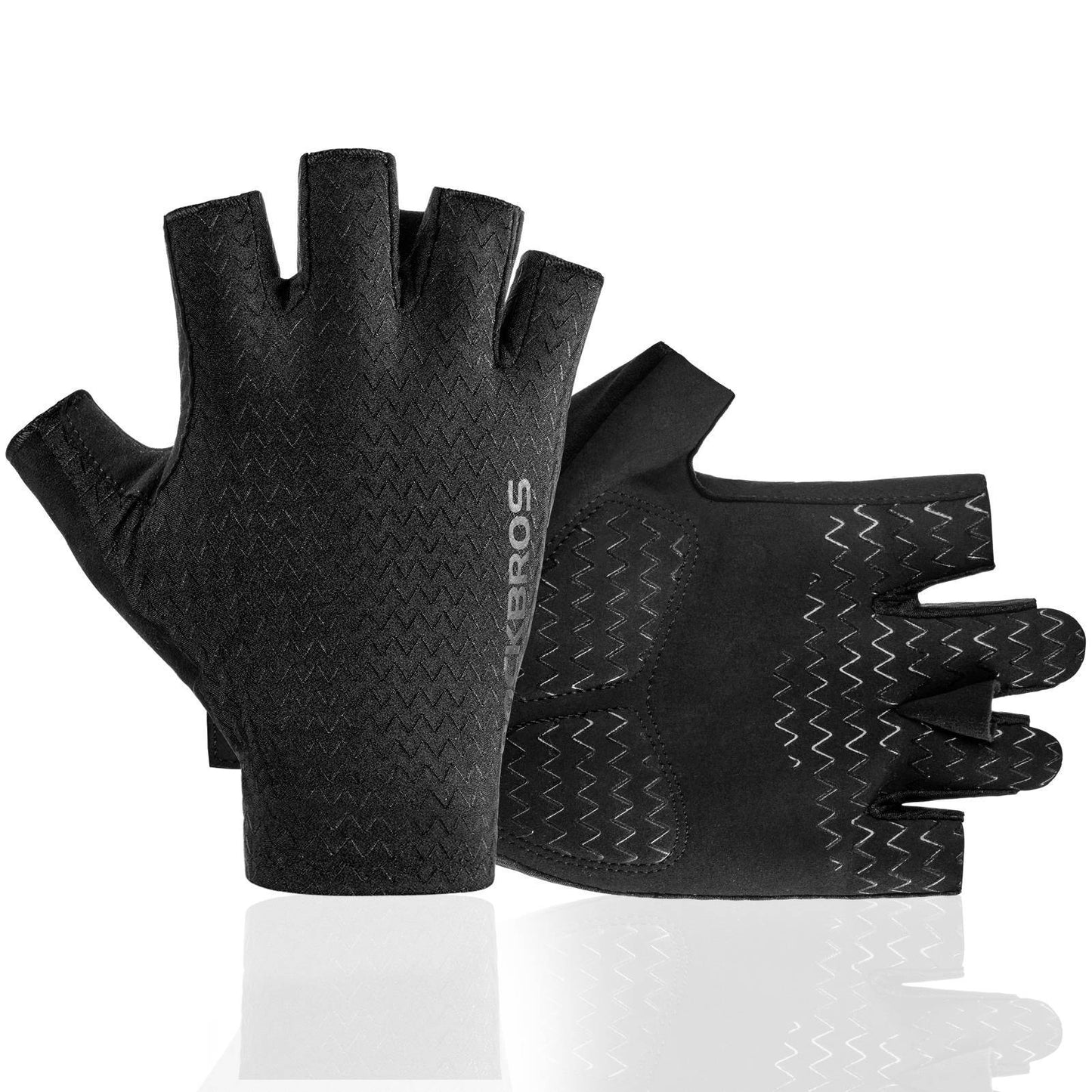 Guantes de equitación de medio dedo antideslizantes con estampado de gel ROCKBROS