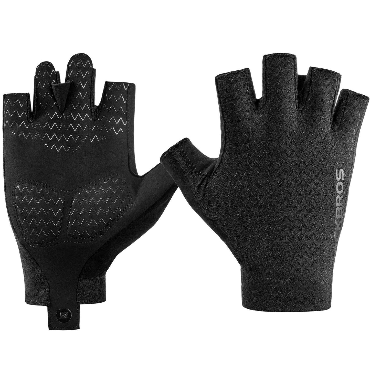 Guantes de equitación de medio dedo antideslizantes con estampado de gel ROCKBROS