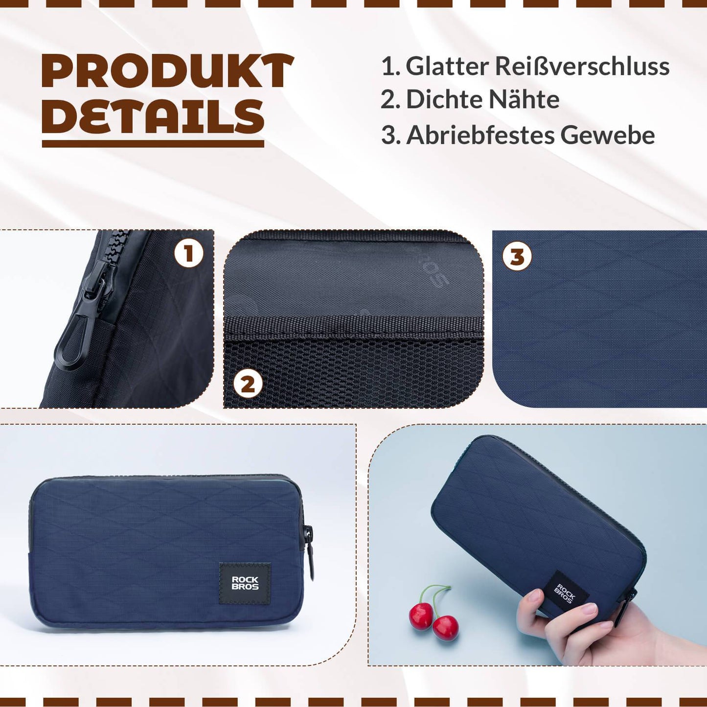 Cartera, monedero, monedero, funda para tarjetas de crédito y llaves, ROCKBROS