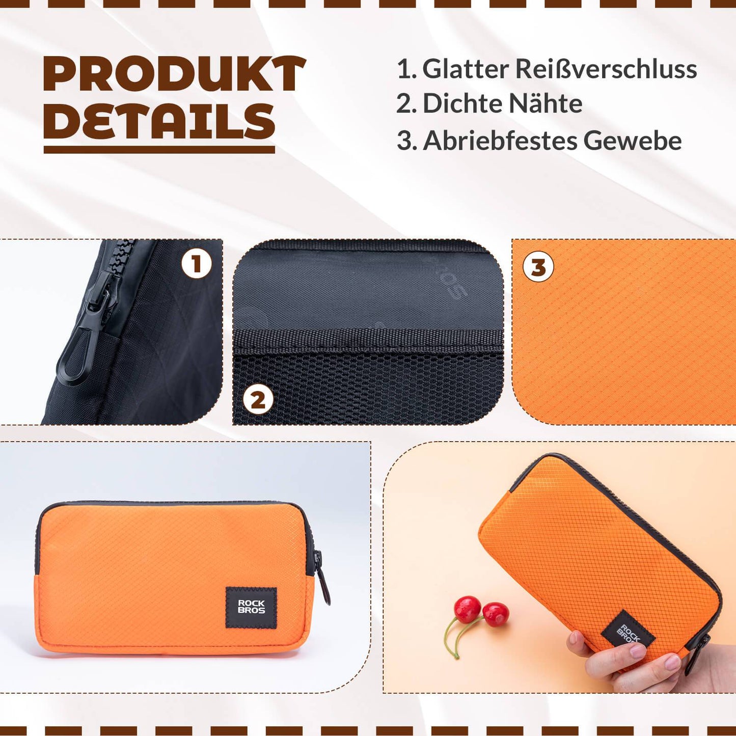Cartera, monedero, monedero, funda para tarjetas de crédito y llaves, ROCKBROS