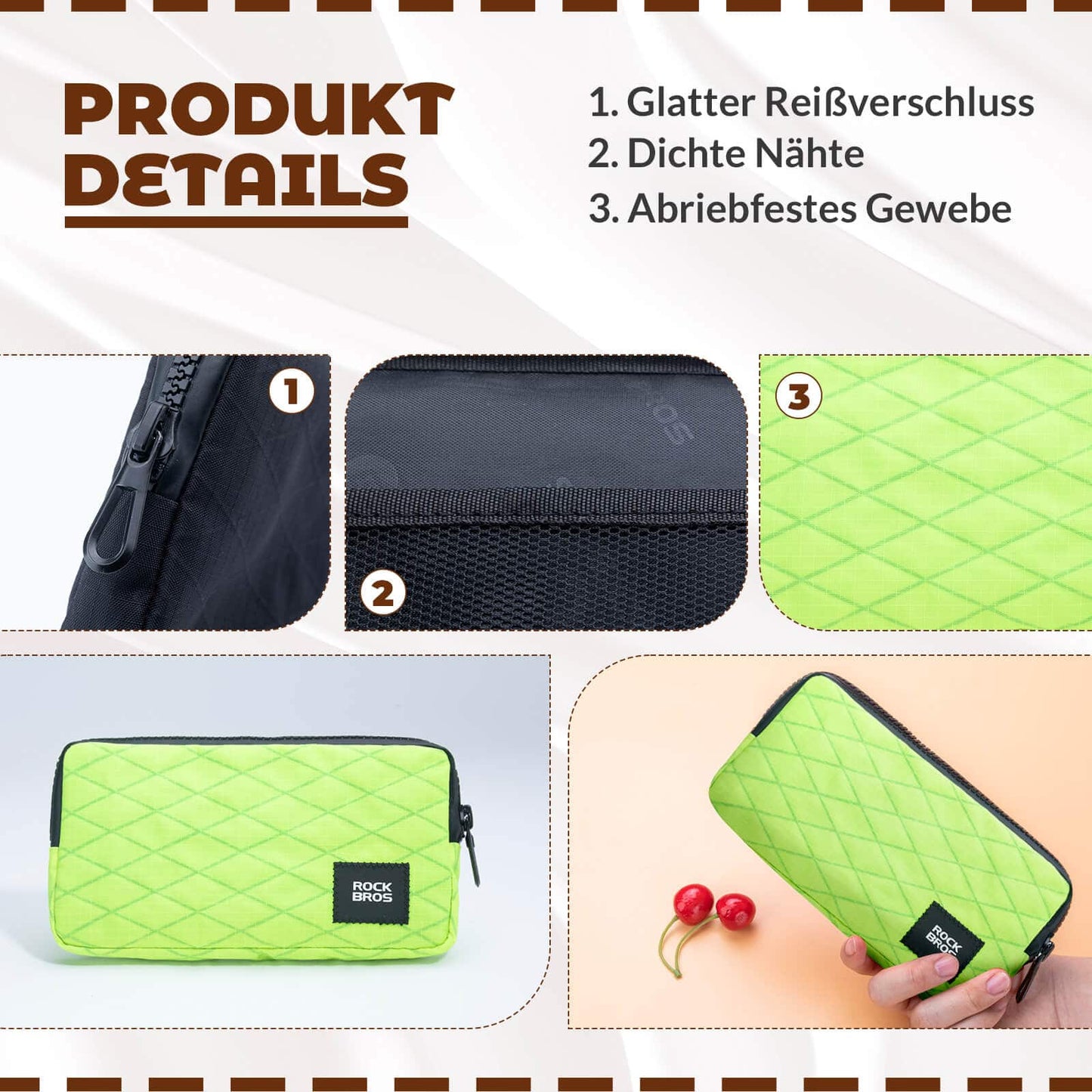 Cartera, monedero, monedero, funda para tarjetas de crédito y llaves, ROCKBROS