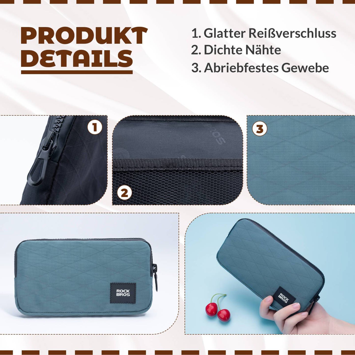 Cartera, monedero, monedero, funda para tarjetas de crédito y llaves, ROCKBROS