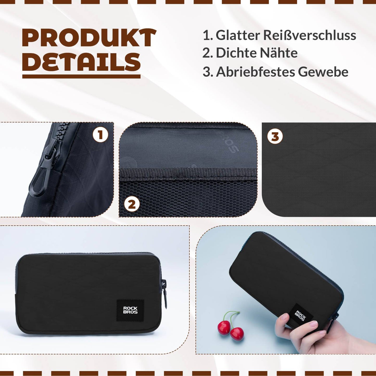 Cartera, monedero, monedero, funda para tarjetas de crédito y llaves, ROCKBROS