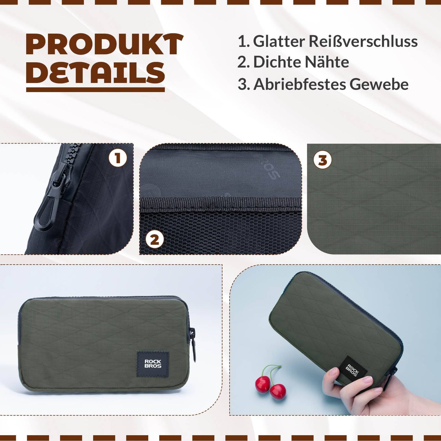 Cartera, monedero, monedero, funda para tarjetas de crédito y llaves, ROCKBROS