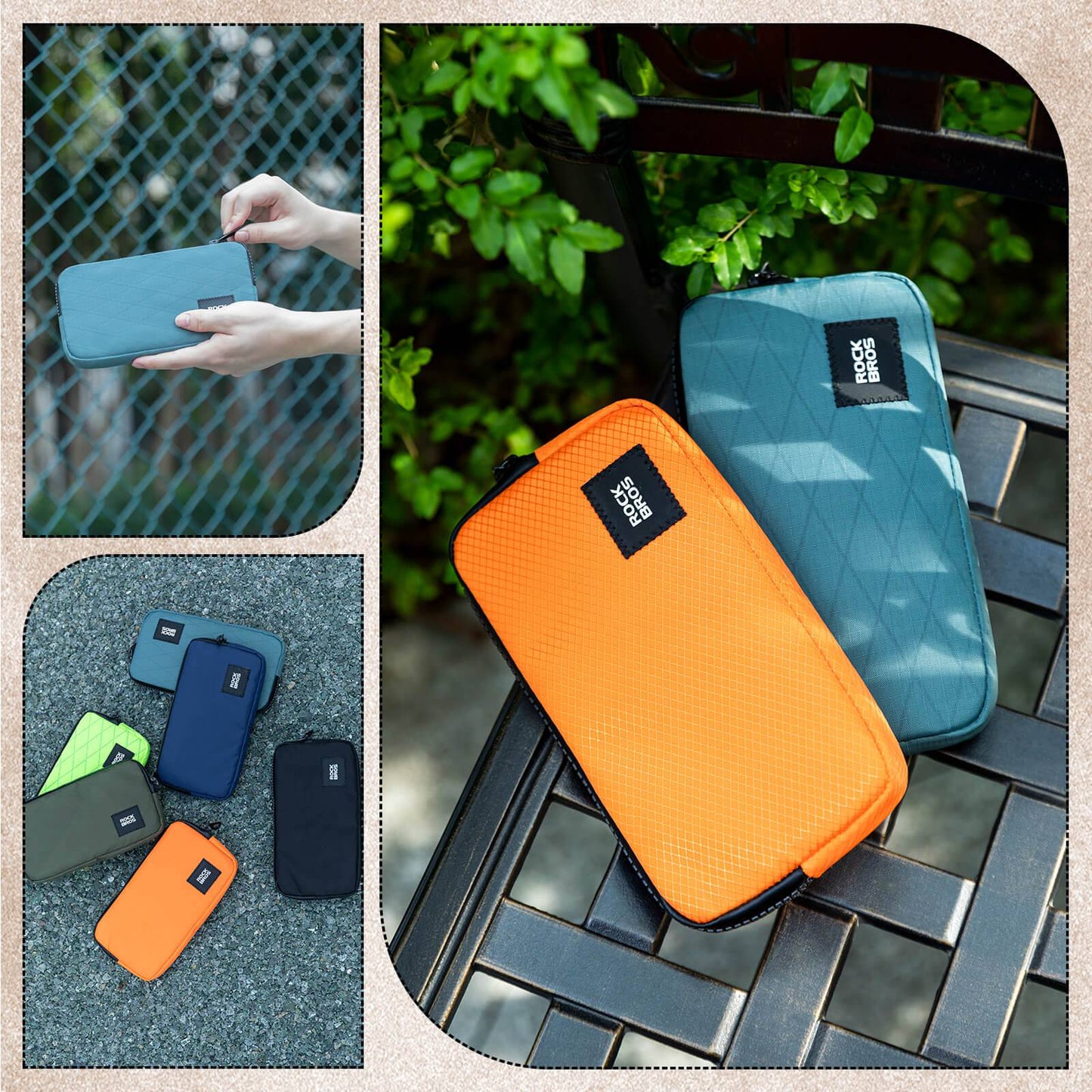 Cartera, monedero, monedero, funda para tarjetas de crédito y llaves, ROCKBROS