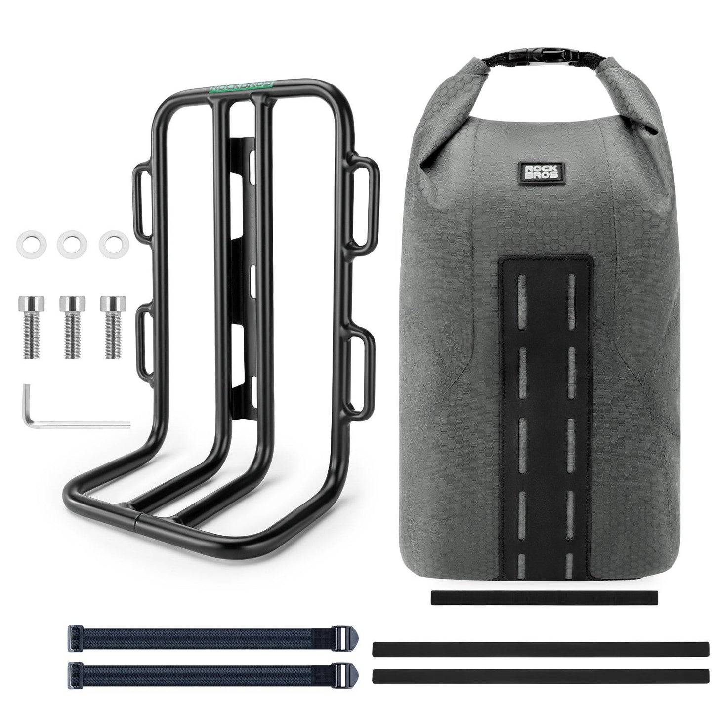Bolsa de alforja para horquilla delantera, 2,7 L, impermeable, ROCKBROS