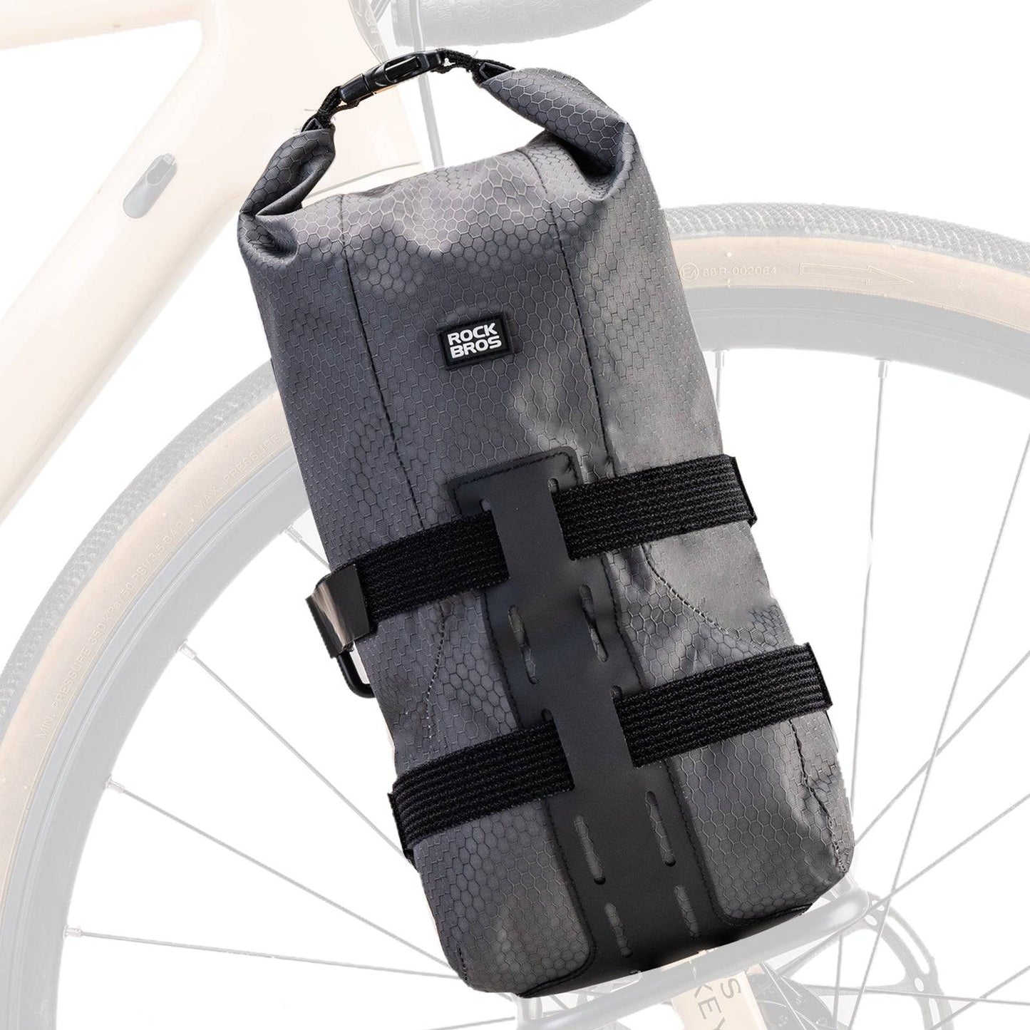 Bolsa de alforja para horquilla delantera, 2,7 L, impermeable, ROCKBROS
