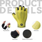 Guantes de ciclismo de medio dedo, antideslizantes, elásticos, unisex, amarillos, tallas M-XXL, ROCKBROS