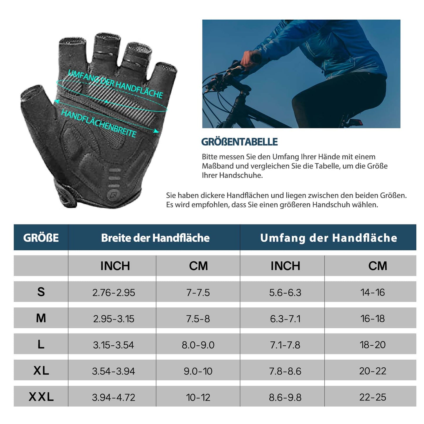 Guantes de ciclismo de medio dedo con absorción de impactos para verano para hombre ROCKBROS