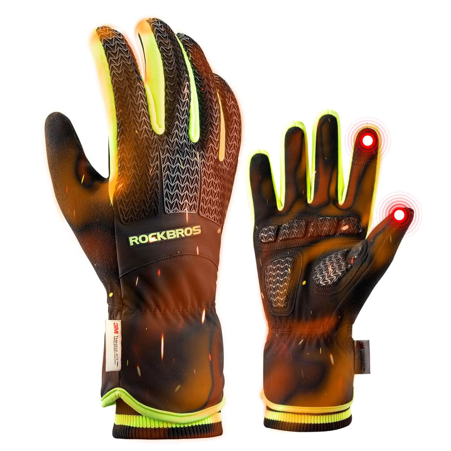 Guantes Guantes de ciclismo Pantalla táctil Thinsulate Guantes de esquí ROCKBROS