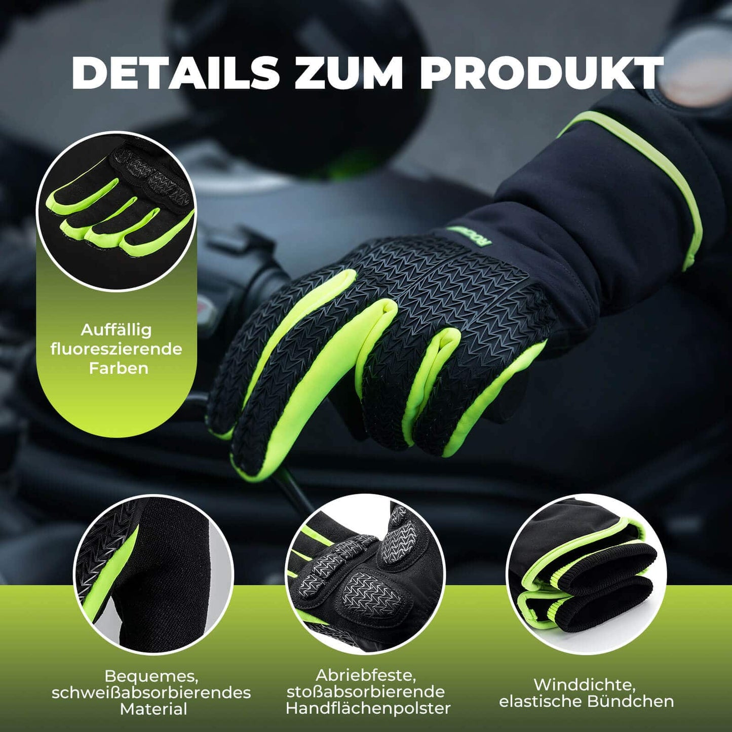 Guantes Guantes de ciclismo Pantalla táctil Thinsulate Guantes de esquí ROCKBROS