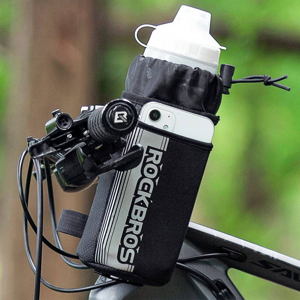 Bolsa térmica para manillar de bicicleta con portabotellas y bolsillo para teléfono móvil ROCKBROS