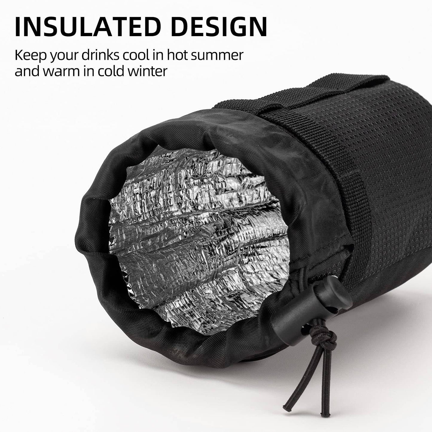 Bolsa térmica para manillar de bicicleta con portabotellas y bolsillo para teléfono móvil ROCKBROS