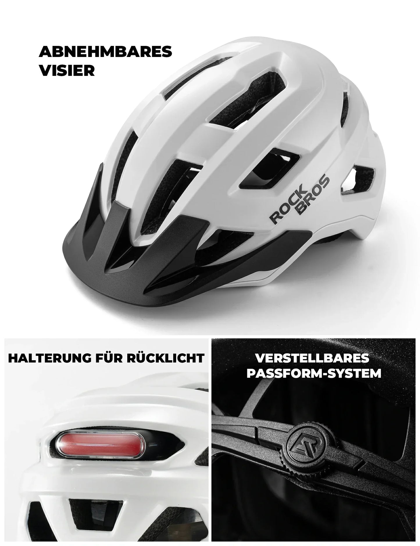 Casco de bicicleta para niños con visera extraíble para MTB, BMX y descenso, ROCKBROS