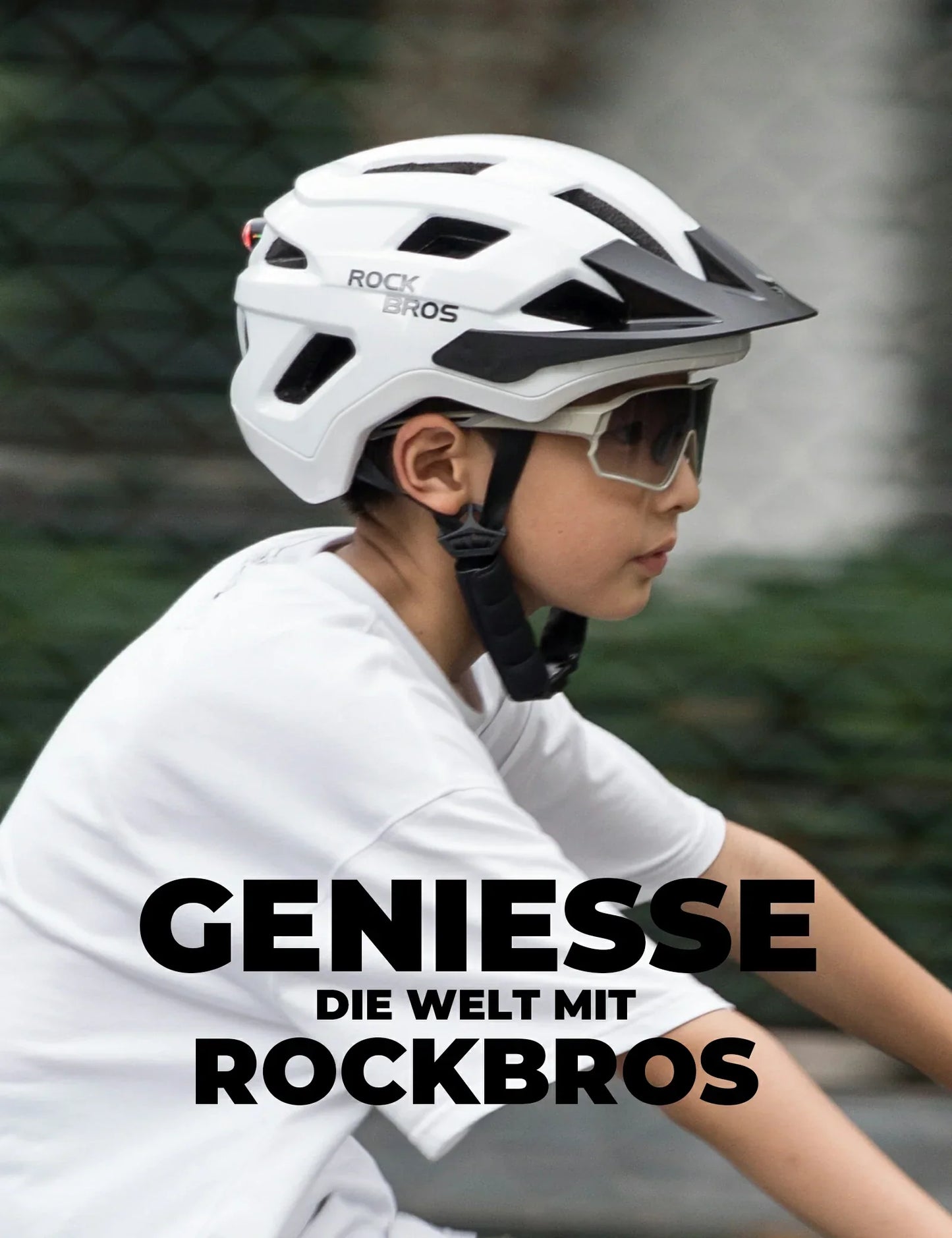 Casco de bicicleta para niños con visera extraíble para MTB, BMX y descenso, ROCKBROS