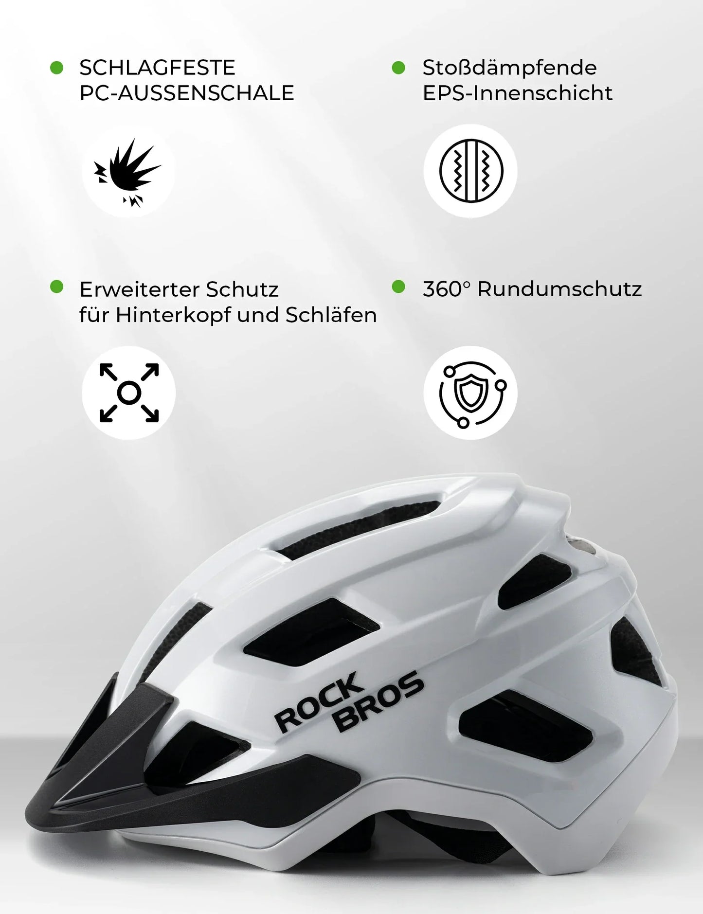 Casco de bicicleta para niños con visera extraíble para MTB, BMX y descenso, ROCKBROS