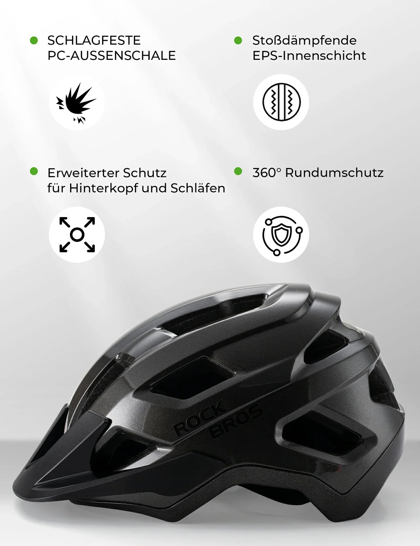 Casco de bicicleta para niños con visera extraíble para MTB, BMX y descenso, ROCKBROS