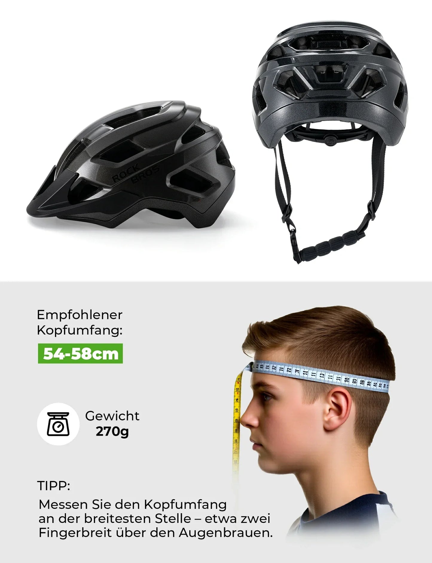 Casco de bicicleta para niños con visera extraíble para MTB, BMX y descenso, ROCKBROS