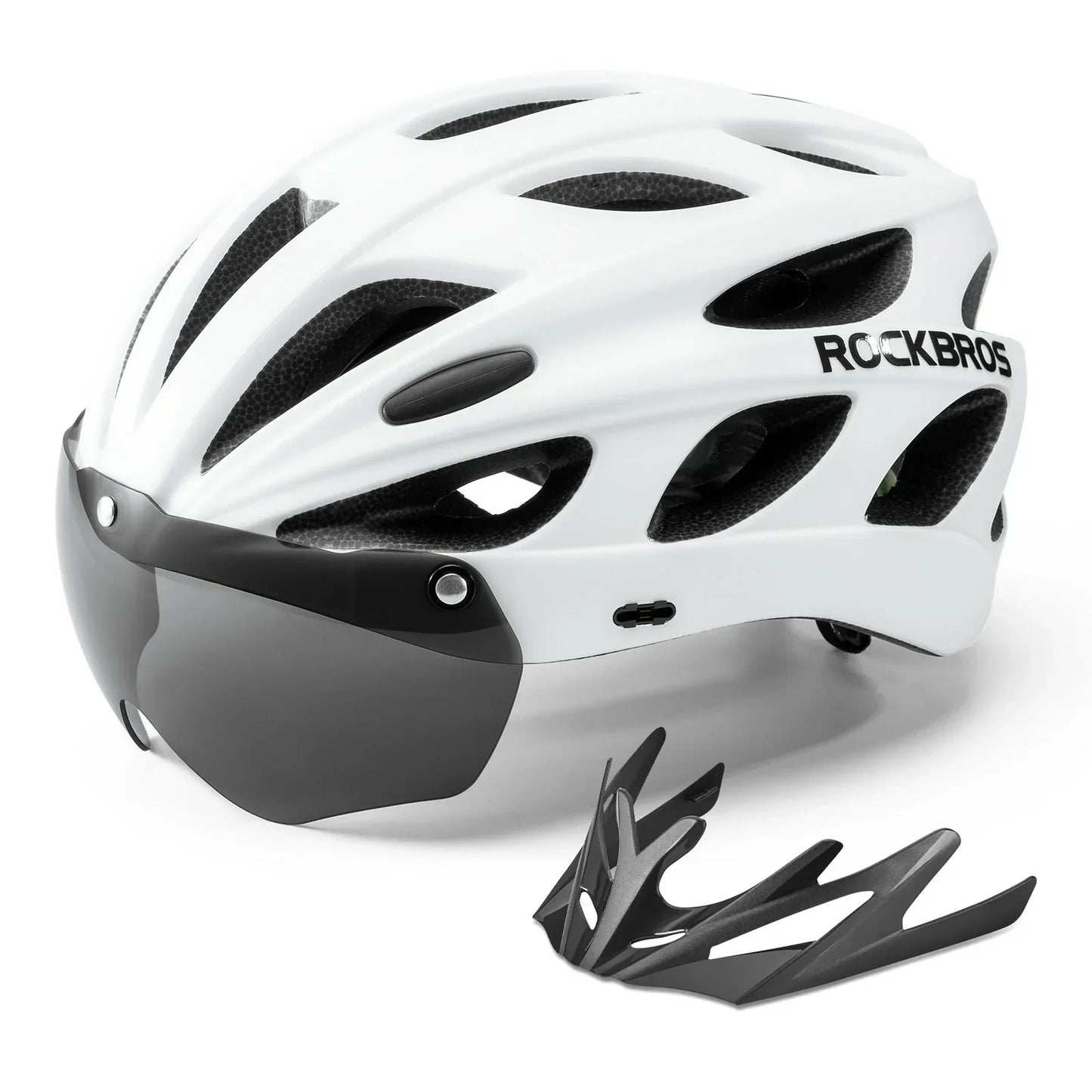 Casco de bicicleta para niños con gafas y visera magnéticas extraíbles integradas ROCKBROS