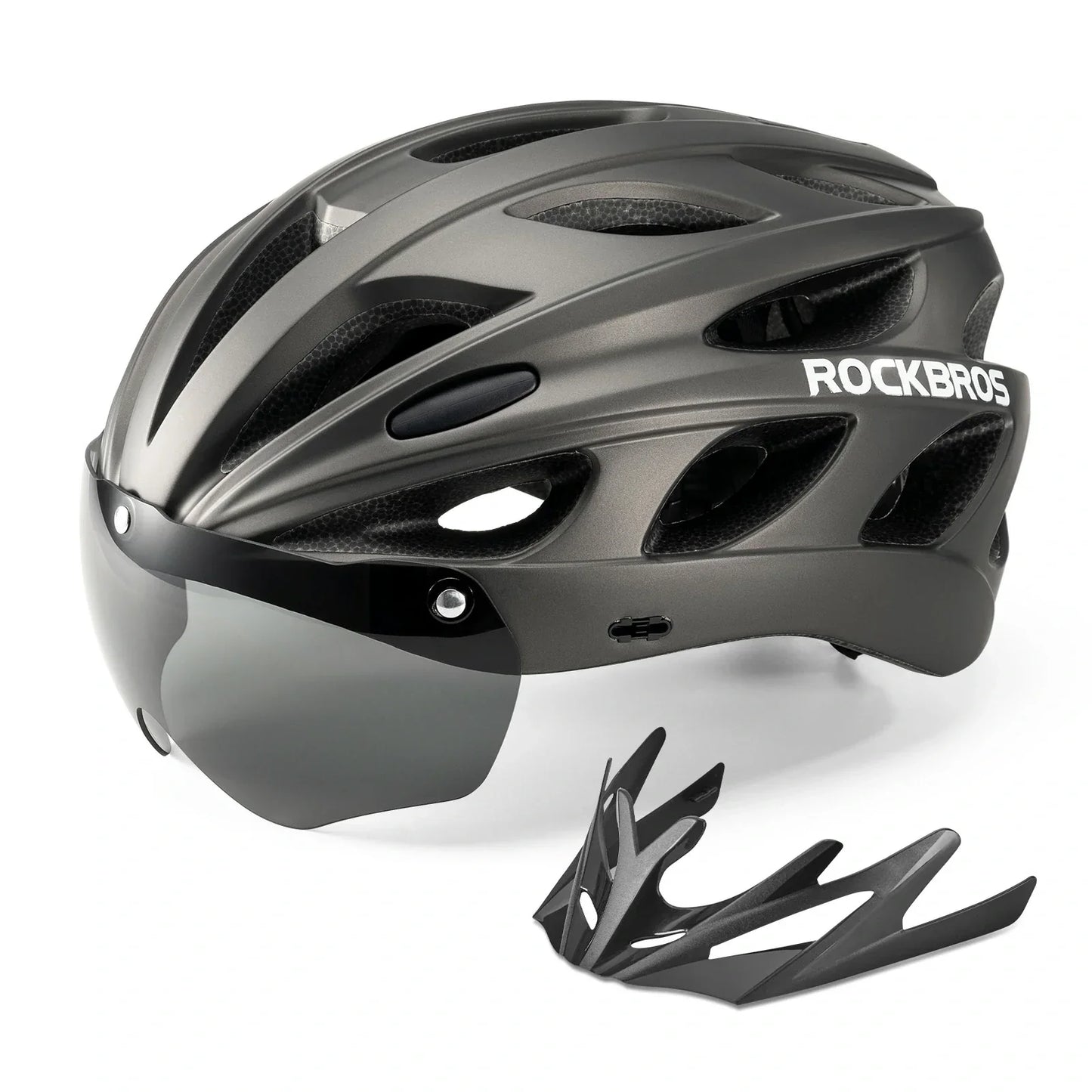 Casco de bicicleta para niños con gafas y visera magnéticas extraíbles integradas ROCKBROS