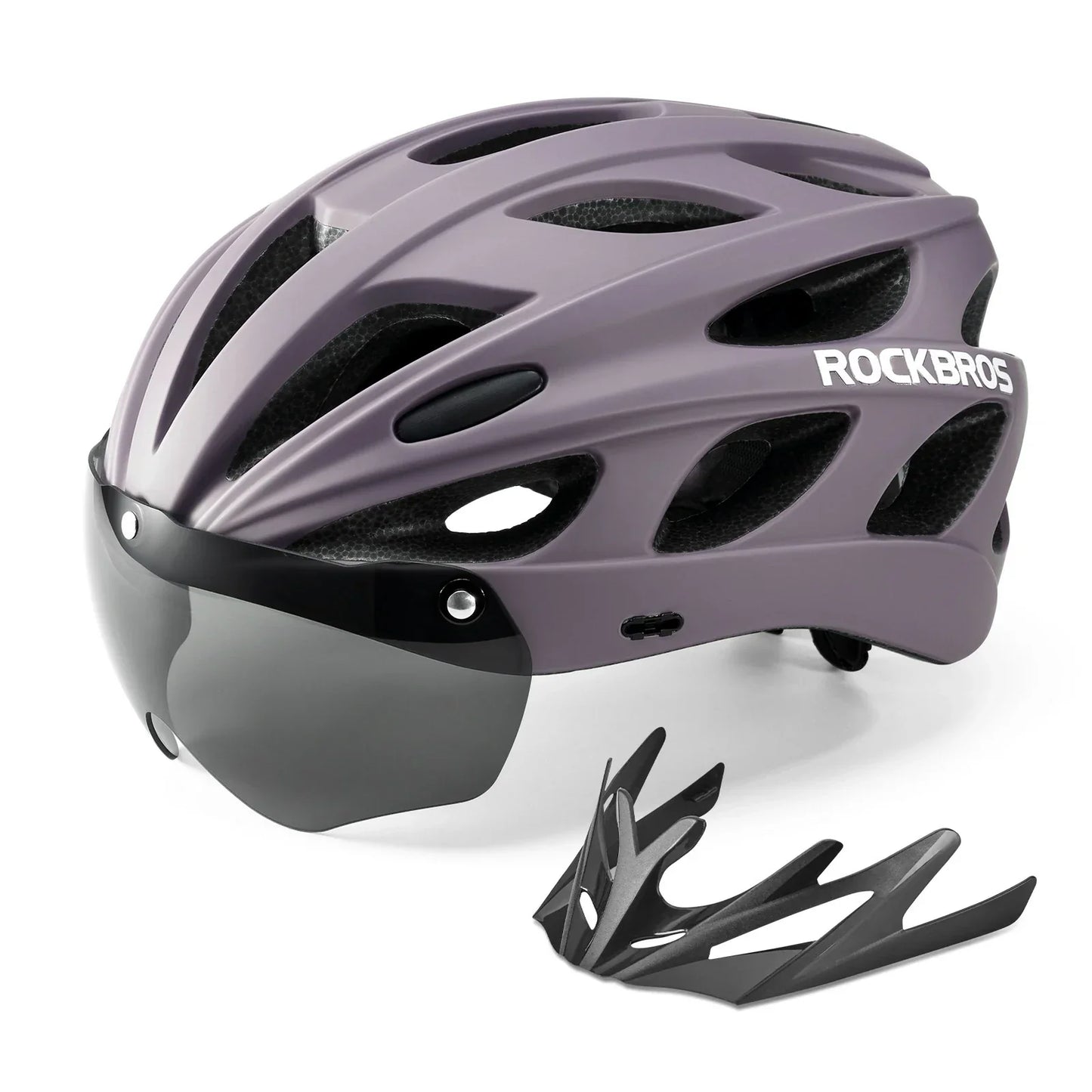 Casco de bicicleta para niños con gafas y visera magnéticas extraíbles integradas ROCKBROS