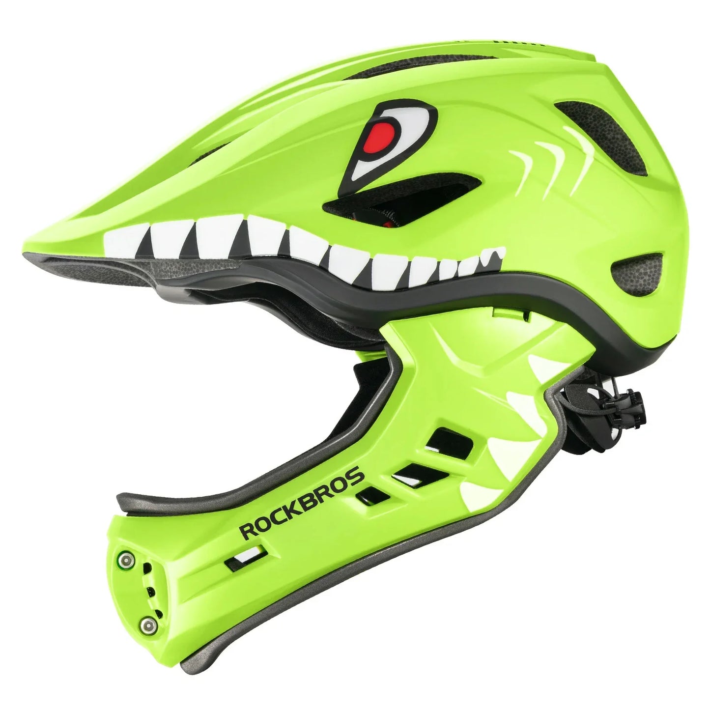 Casco integral de dibujos animados para niños con mentonera extraíble ROCKBROS