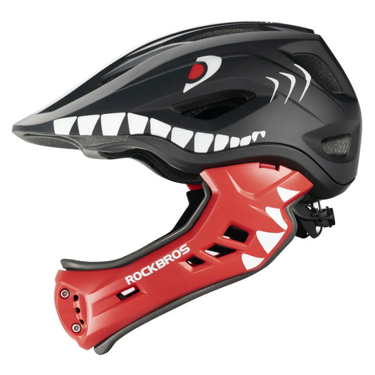 Casco integral de dibujos animados para niños con mentonera extraíble ROCKBROS