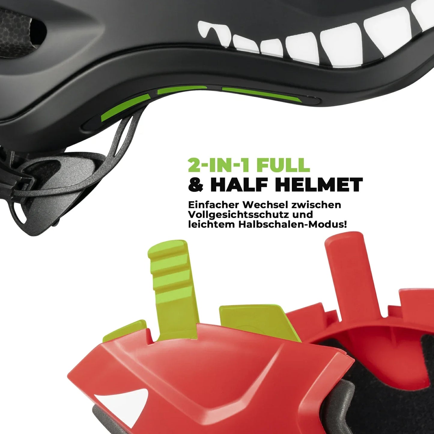 Casco integral de dibujos animados para niños con mentonera extraíble ROCKBROS