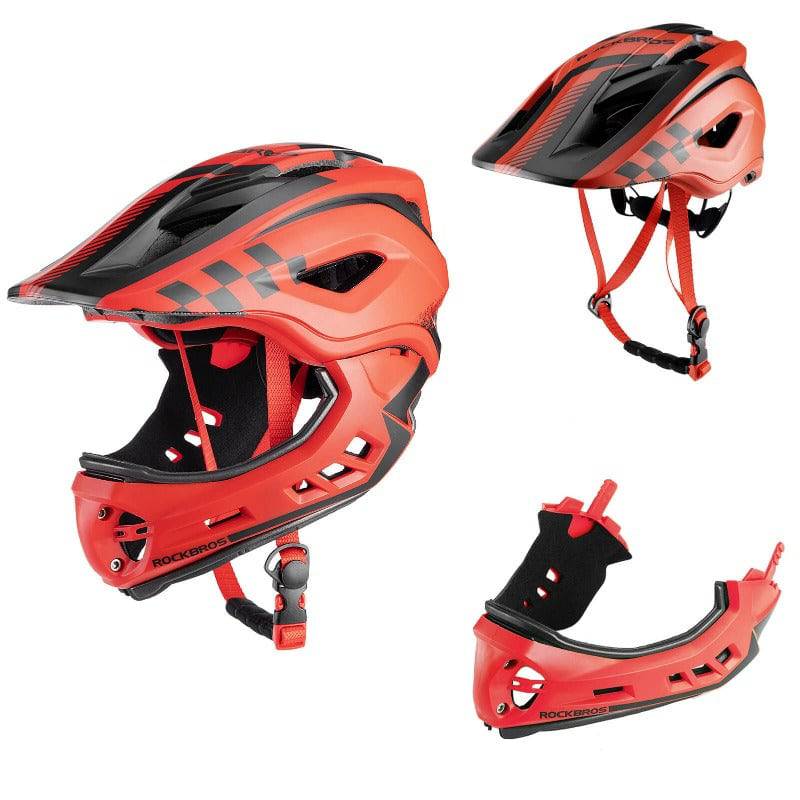 Casco integral para niños con mentonera extraíble para niños/niñas ROCKBROS