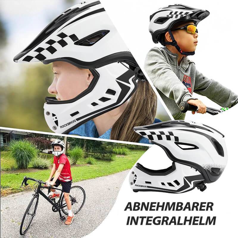 Casco integral para niños con mentonera extraíble para niños/niñas ROCKBROS