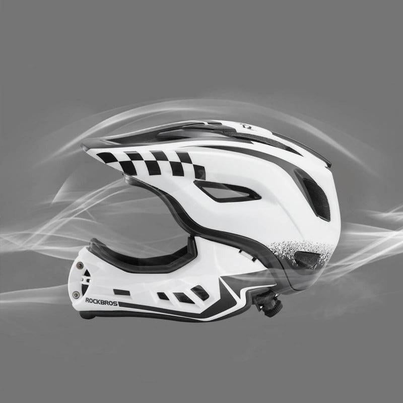 Casco integral para niños con mentonera extraíble para niños/niñas ROCKBROS