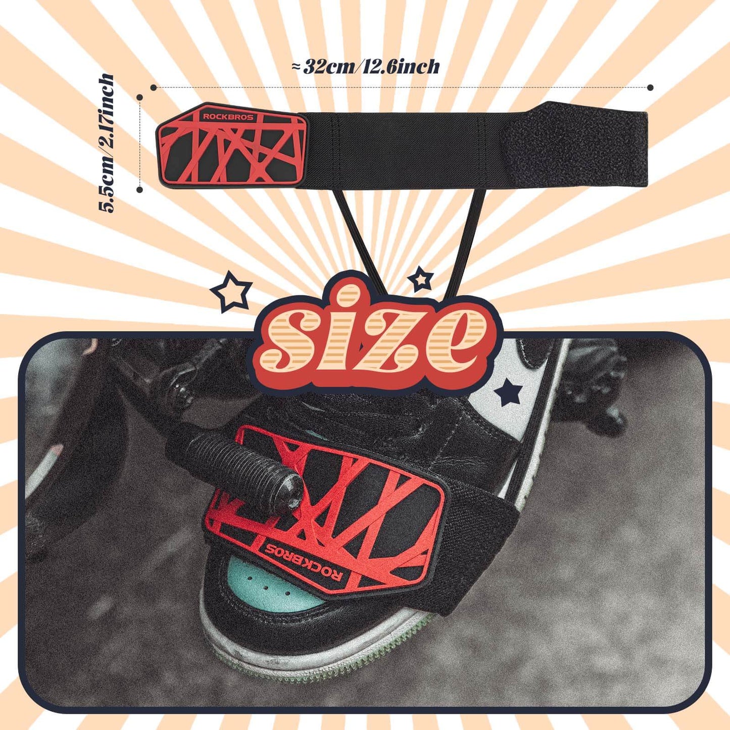Almohadilla de cambio de motocicleta, protector de cambio antideslizante, protector de zapata ajustable, accesorio de motocicleta ROCKBROS
