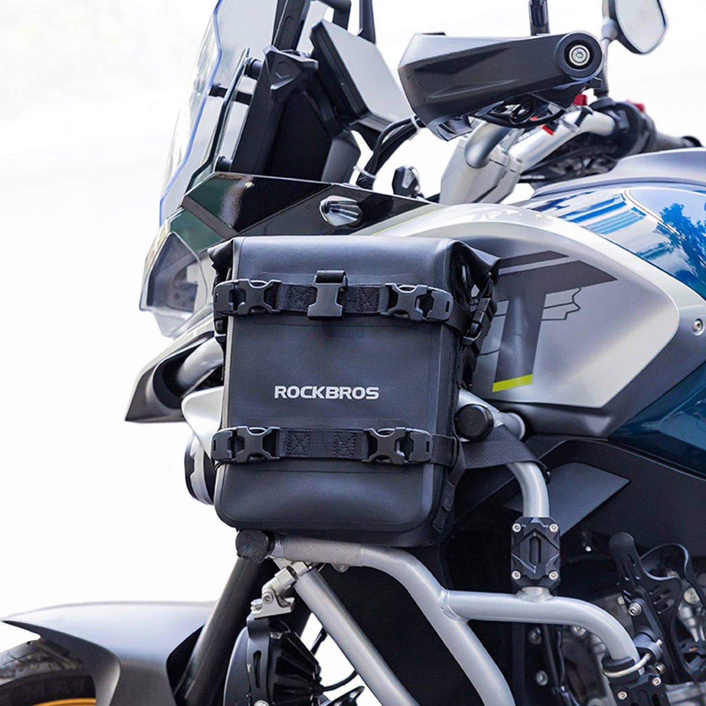 Bolsa lateral para motocicleta, impermeable, bolsa de alforja, 5L, negra, ROCKBROS
