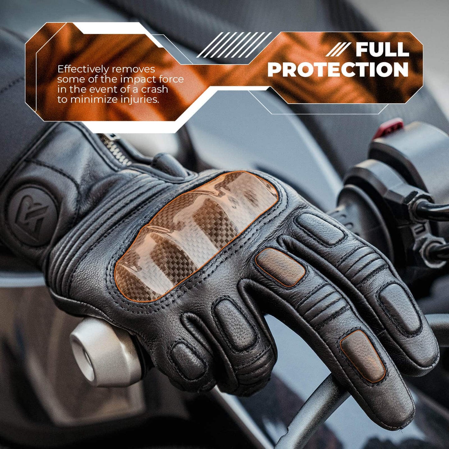 Guantes de moto, pantalla táctil, cuero, dedos completos, transpirables, ROCKBROS