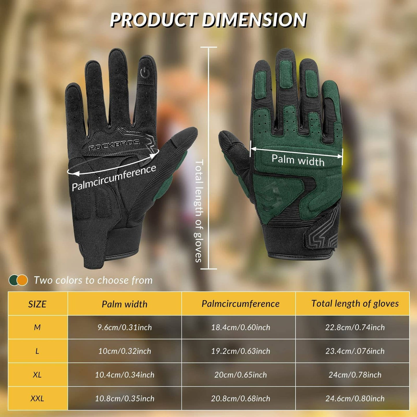 Guantes de motocicleta, resistentes al viento y con pantalla táctil para hombre, ROCKBROS