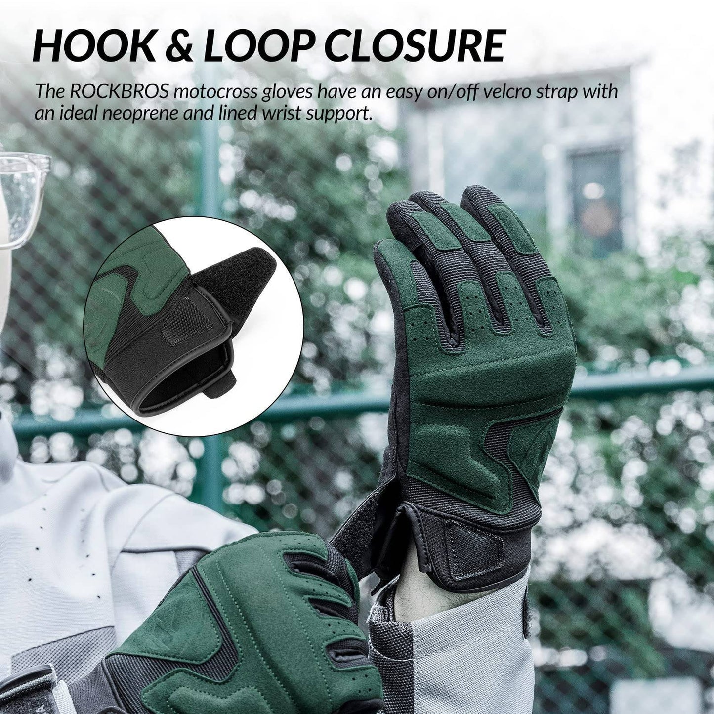 Guantes de motocicleta, resistentes al viento y con pantalla táctil para hombre, ROCKBROS