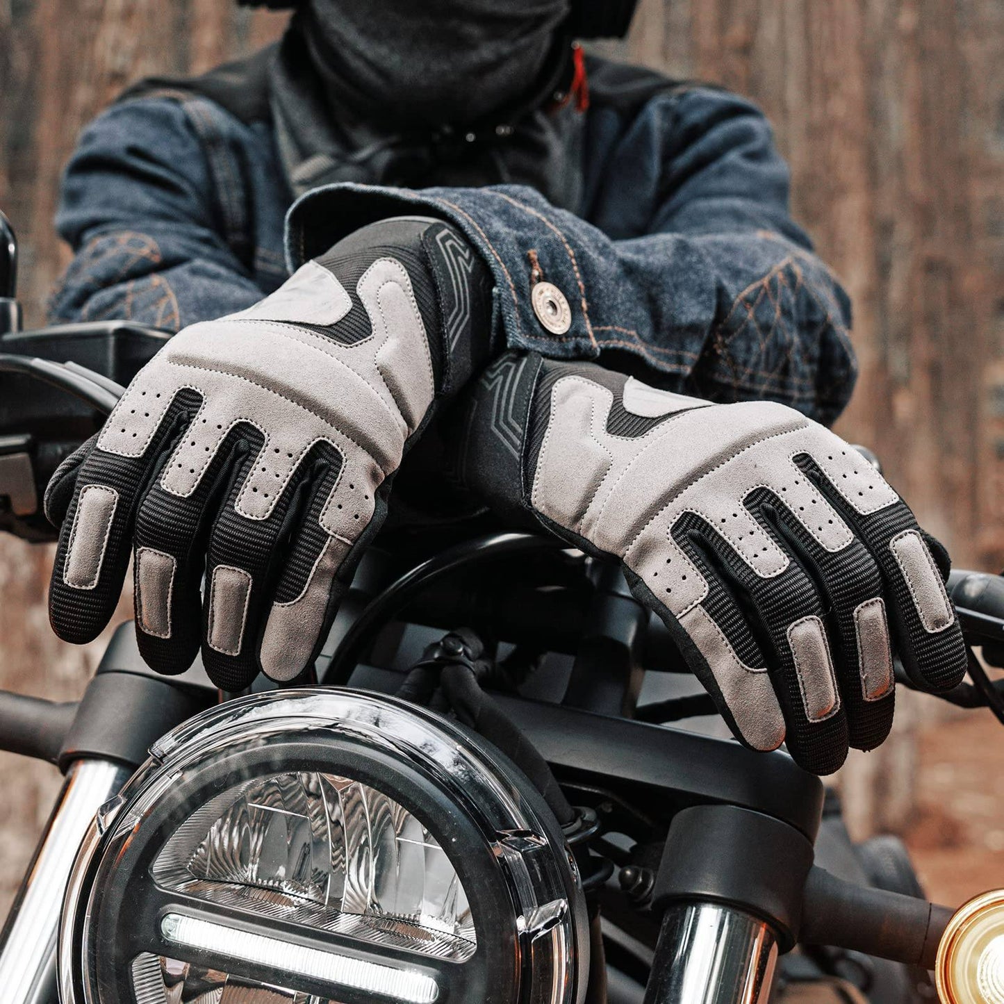 Guantes de motocicleta, resistentes al viento y con pantalla táctil para hombre, ROCKBROS