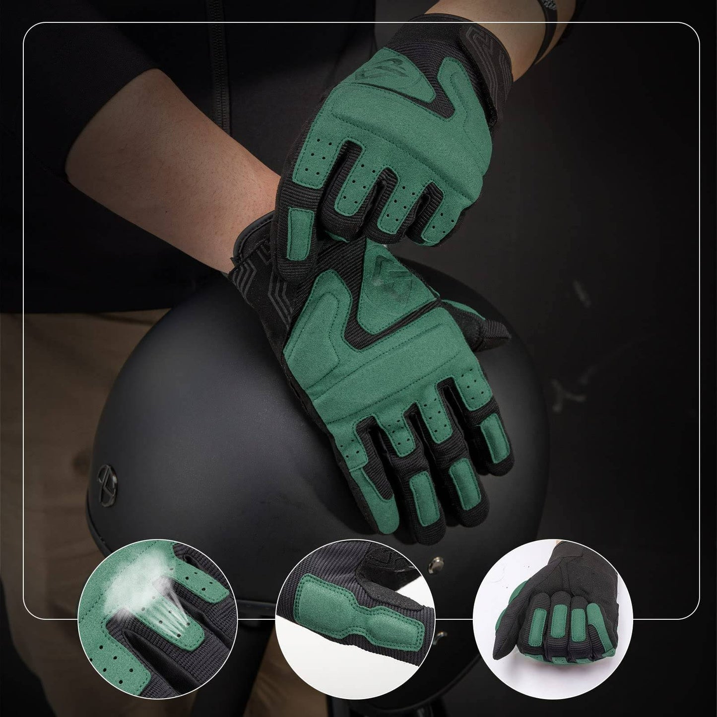 Guantes de motocicleta, resistentes al viento y con pantalla táctil para hombre, ROCKBROS
