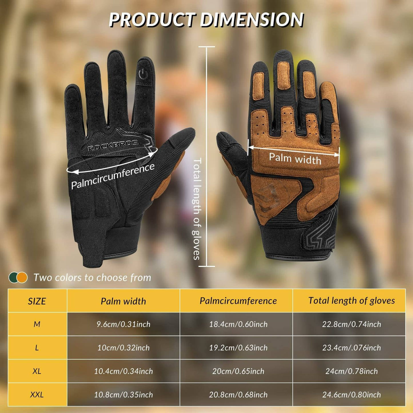 Guantes de motocicleta, resistentes al viento y con pantalla táctil para hombre, ROCKBROS