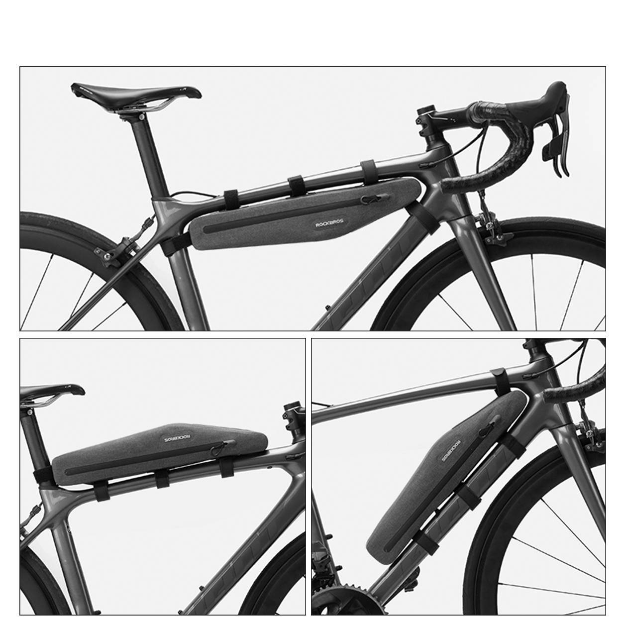 Bolsa de bicicleta multifuncional, 100% impermeable, 1,5L, ROCKBROS